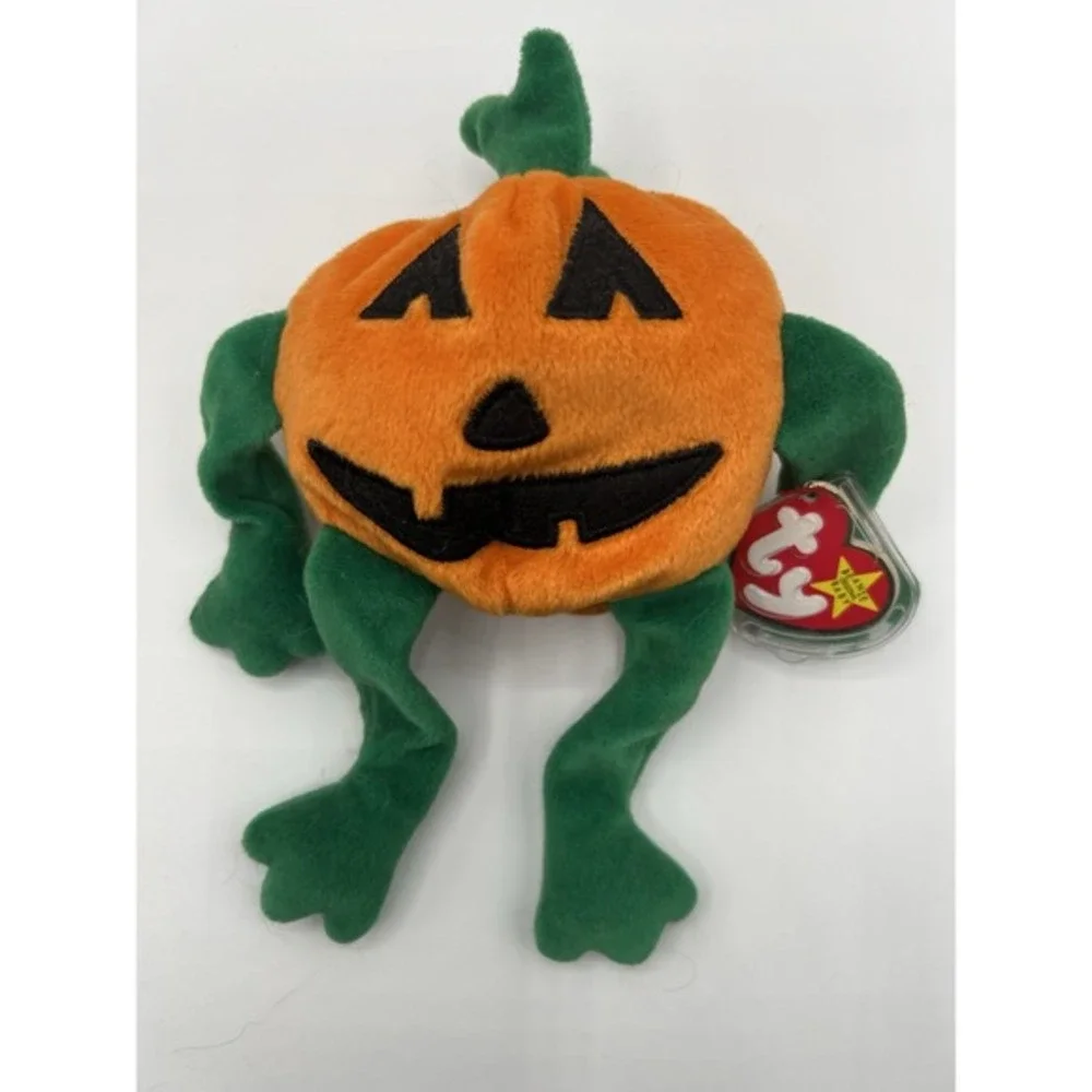 Ty Beanie Baby: Pumkin' the Pumpkin And‎ Spooky The Ghost Plush